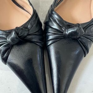 Carlos Santana new black leather upper  3 1/2 inch heel, size 8M.